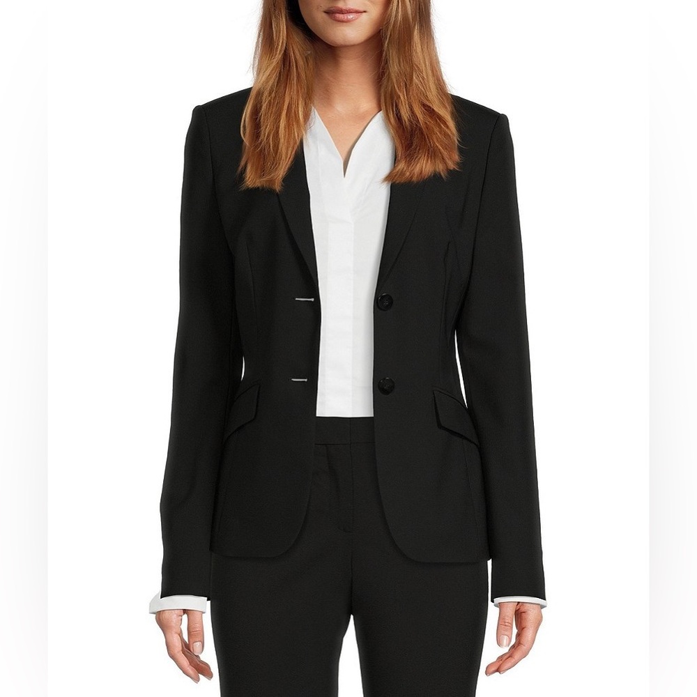BOSS by Hugo Boss Jabina Stretch Virgin Wool Blend Notch Lapel Blazer 0